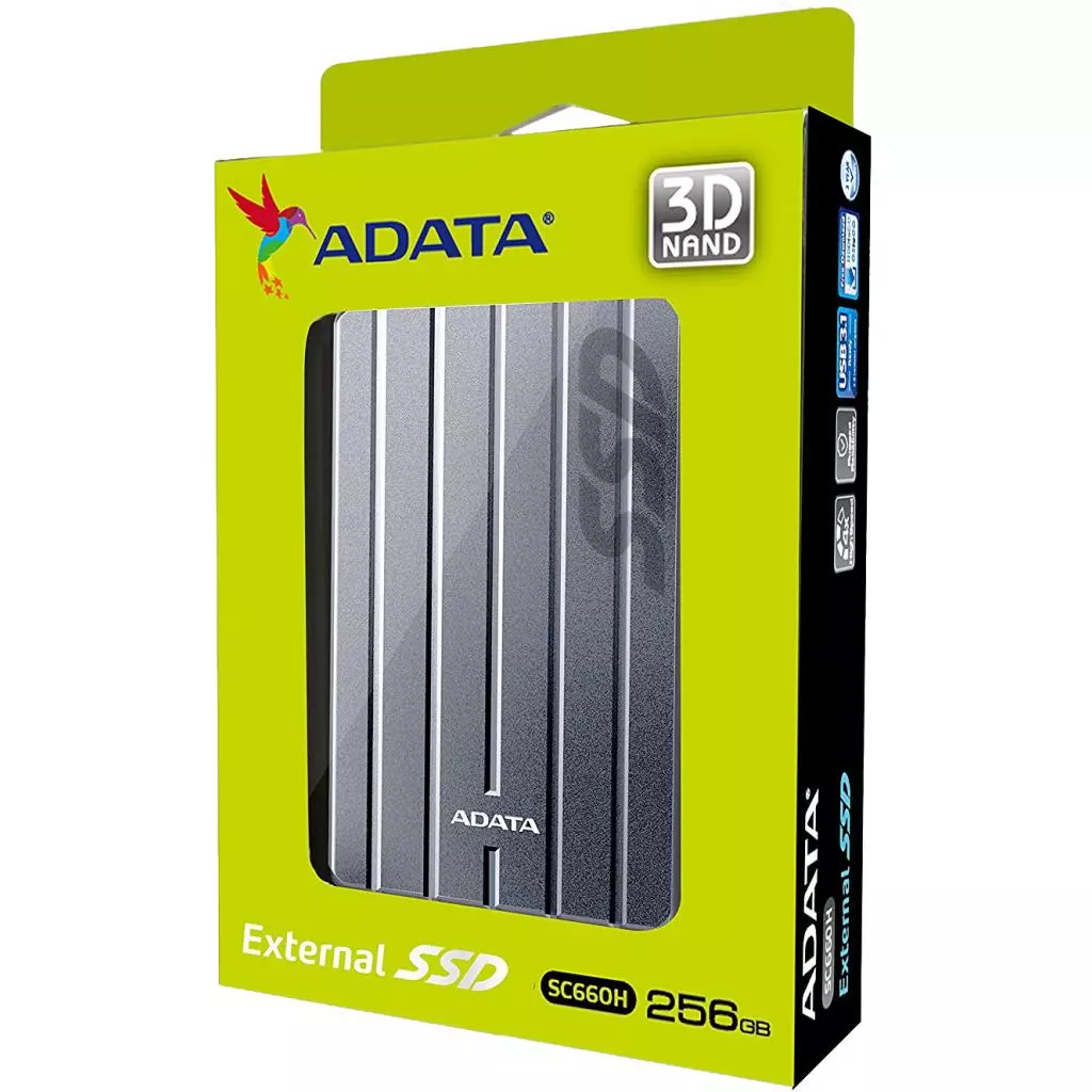 Накопитель SSD USB 3.1 256GB ADATA (ASC660H-256GU3-CTI) - 6 Накопитель SSD USB 3.1 256GB ADATA (ASC660H-256GU3-CTI) - 6