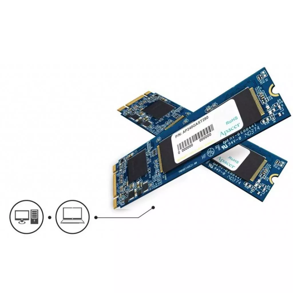 Накопитель SSD M.2 2280 240GB Apacer (AP240GAST280) - 1 Накопитель SSD M.2 2280 240GB Apacer (AP240GAST280) - 1