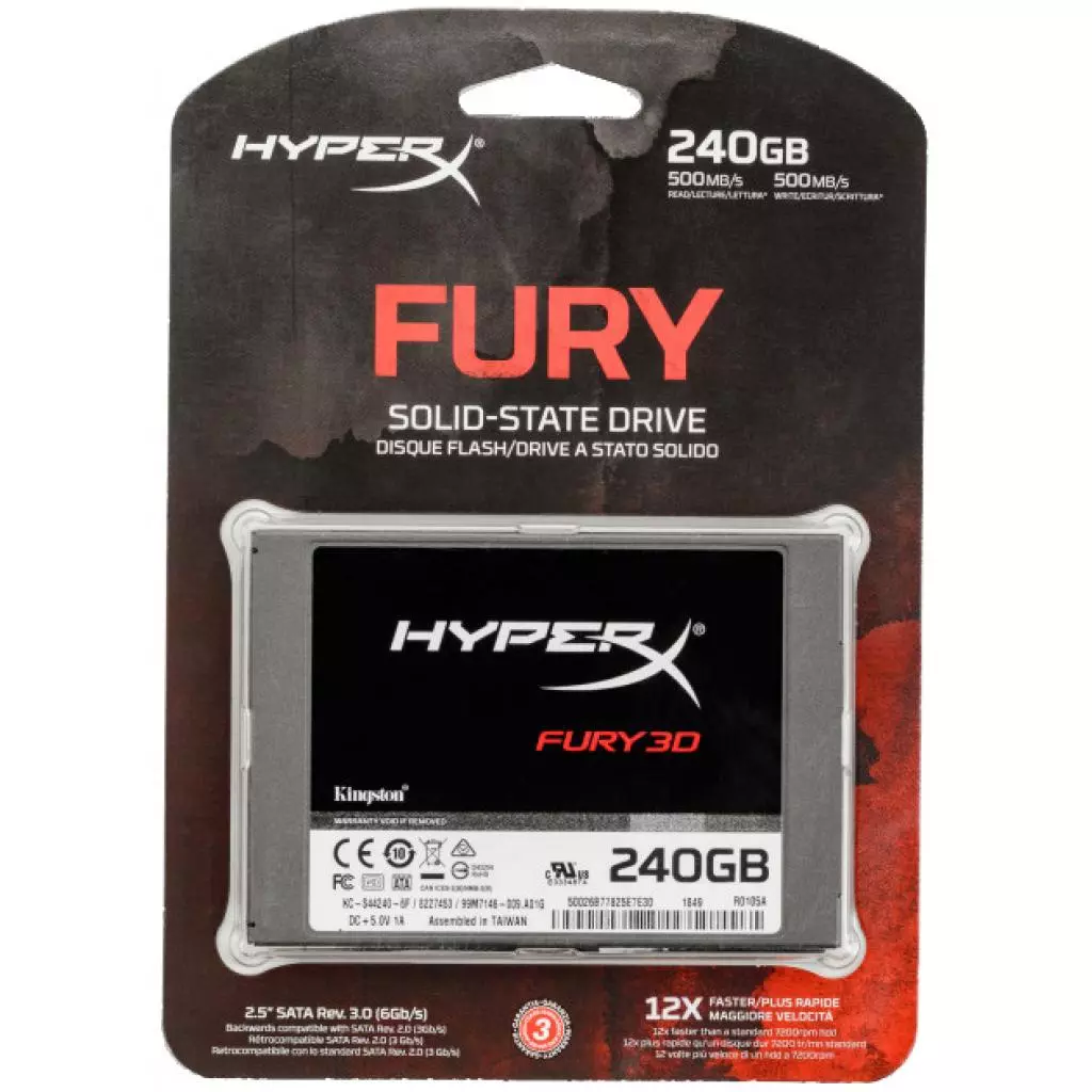 Накопитель SSD 2.5" 240GB HyperX (KC–S44240–6F) - 7