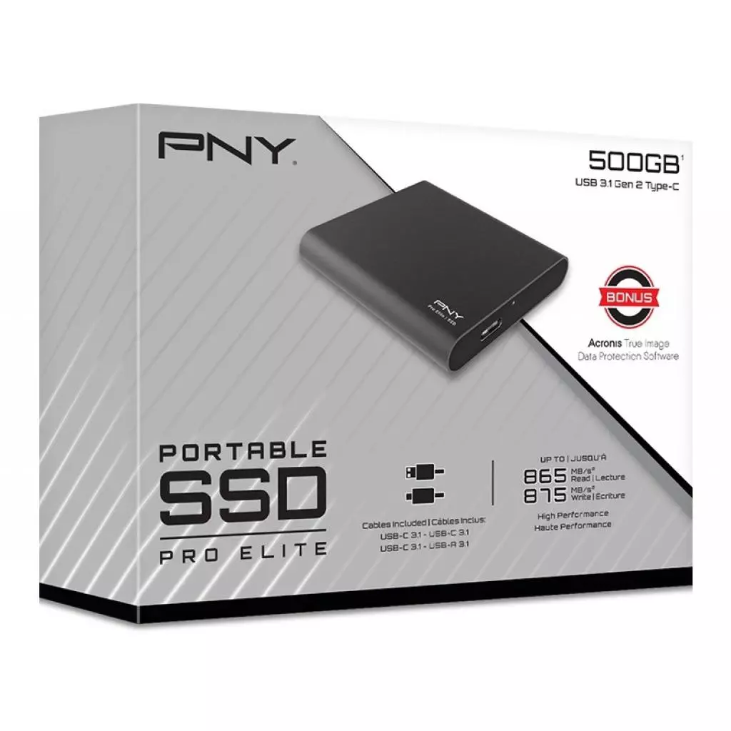 Накопитель SSD USB 3.1 500GB PNY (PSD0CS2060-500-RB) - 4 Накопитель SSD USB 3.1 500GB PNY (PSD0CS2060-500-RB) - 4