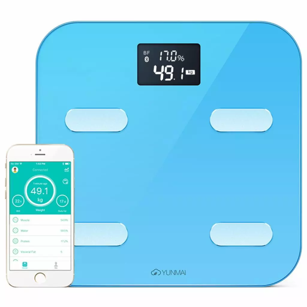 Весы напольные Yunmai Color Smart Scale Blue - 3 Весы напольные Yunmai Color Smart Scale Blue - 3