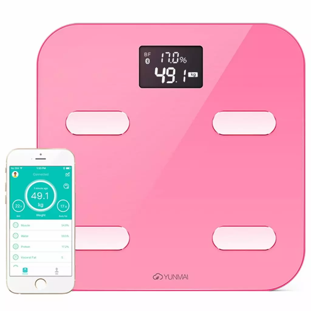 Весы напольные Yunmai Color Smart Scale Pink (M1302-PK) - 3 Весы напольные Yunmai Color Smart Scale Pink (M1302-PK) - 3