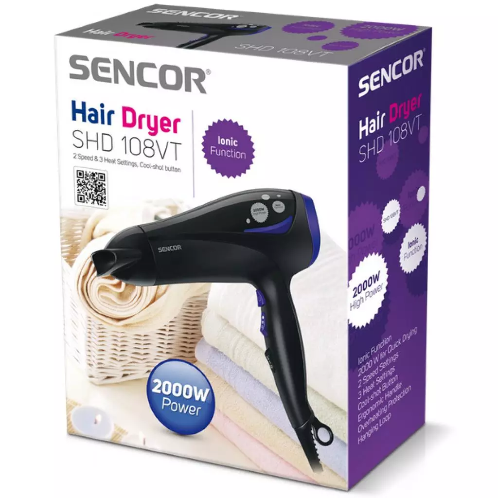 Фен Sencor SHD 108 VT (SHD108VT) - 1 Фен Sencor SHD 108 VT (SHD108VT) - 1