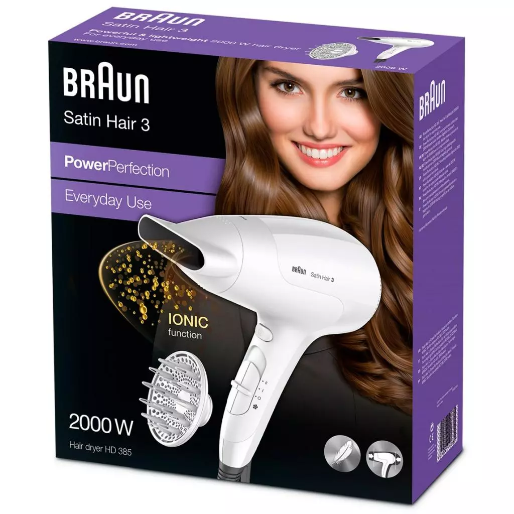 Фен Braun SatinHair3 HD385 (SatinHair3HD385) - 1 Фен Braun SatinHair3 HD385 (SatinHair3HD385) - 1