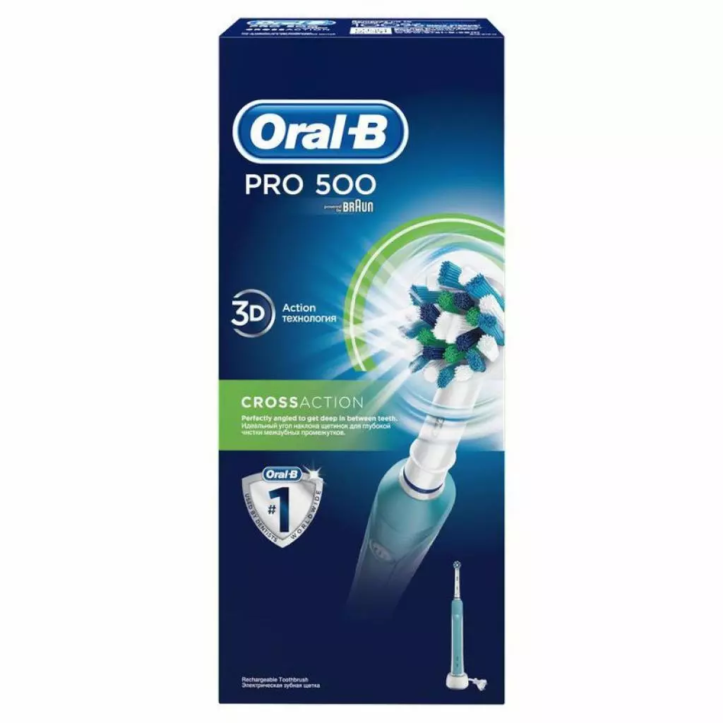 Электрическая зубная щетка Oral-B Cross Action (PRO 500) - 2 Электрическая зубная щетка Oral-B Cross Action (PRO 500) - 2