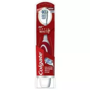 Электрическая зубная щетка Colgate электрическая 360 Оптик уайт средняя (4606144008207)