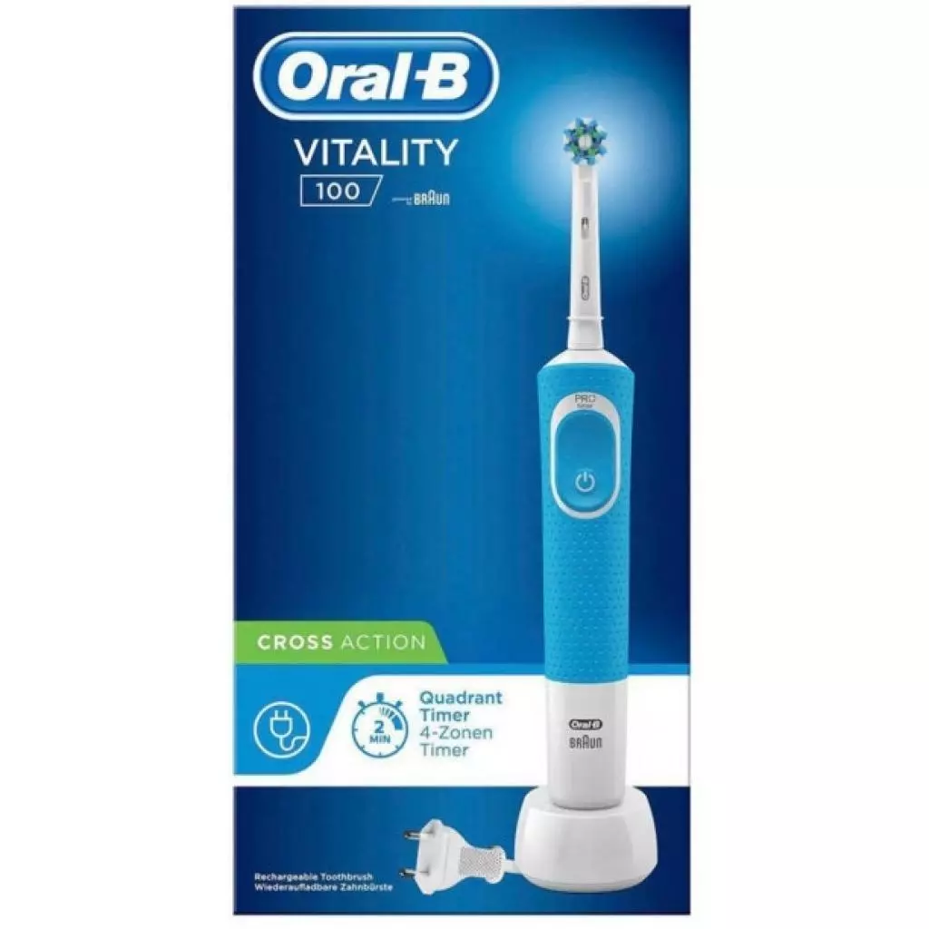 Электрическая зубная щетка Oral-B CrossAction type 3710 Blue (D100.413.1) - 1 Электрическая зубная щетка Oral-B CrossAction type 3710 Blue (D100.413.1) - 1