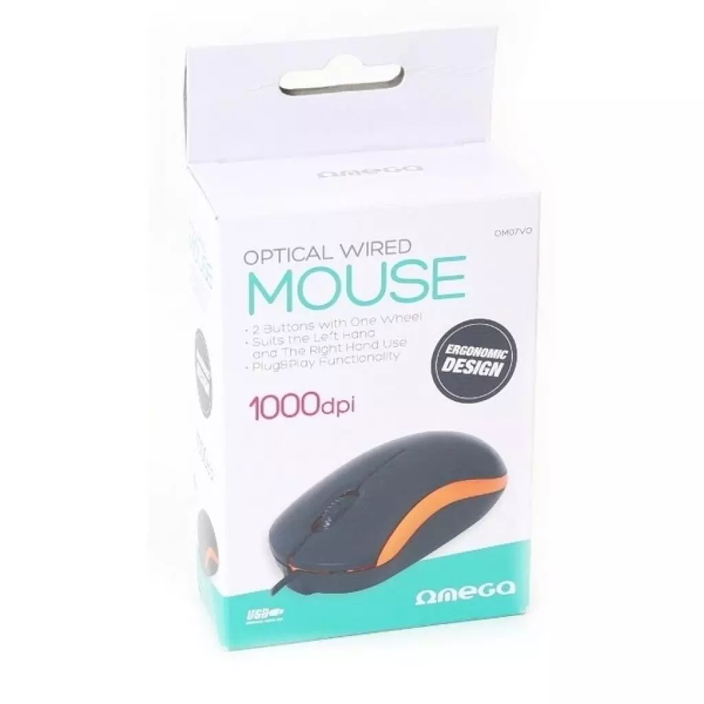 Мышка Omega OM-07 3D optical orange (OM07VO) - 3 Мышка Omega OM-07 3D optical orange (OM07VO) - 3