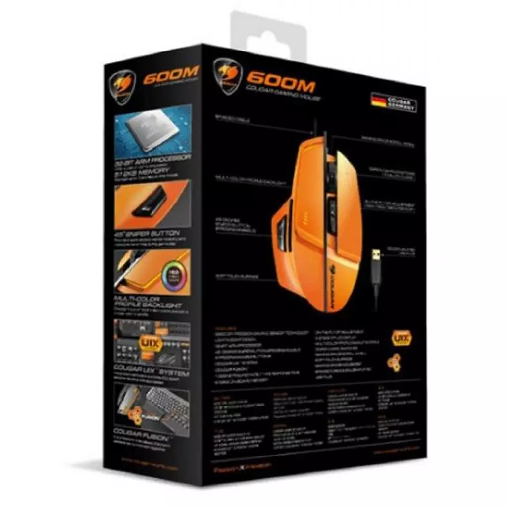 Мышка Cougar 600M orange - 7 Мышка Cougar 600M orange - 7