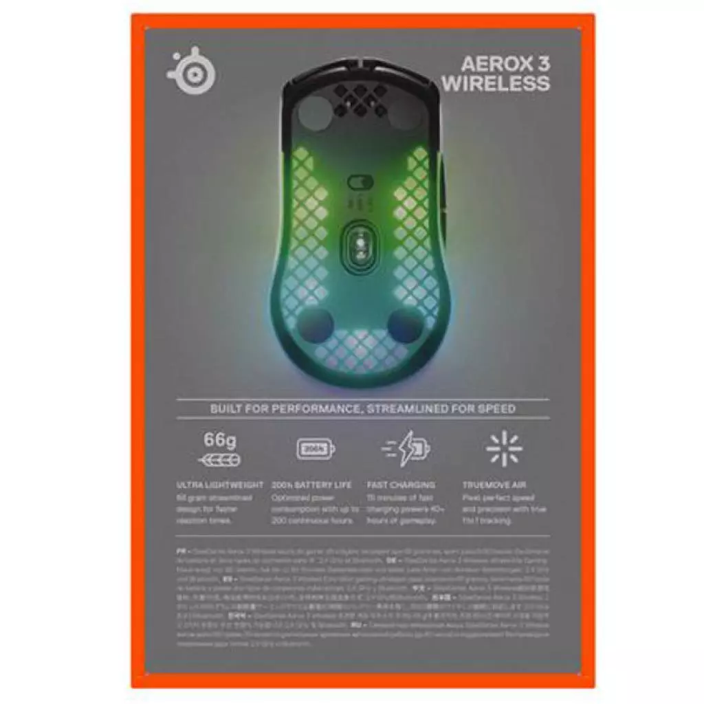 Мышка SteelSeries Aerox 3 Wireless Black (SS62604) - 7 Мышка SteelSeries Aerox 3 Wireless Black (SS62604) - 7