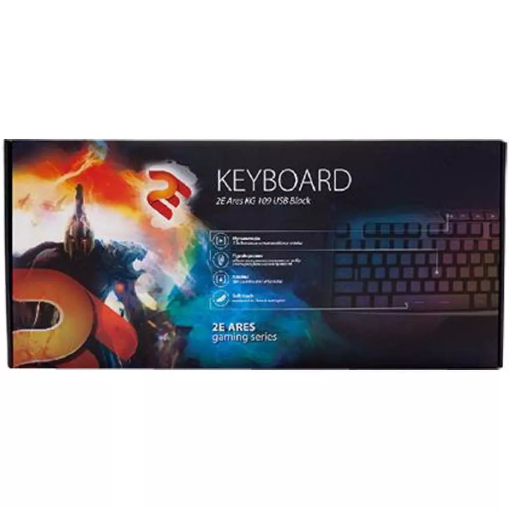 Клавиатура 2E Ares KG 109 USB Black (2E-KG109UB) - 1 Клавиатура 2E Ares KG 109 USB Black (2E-KG109UB) - 1