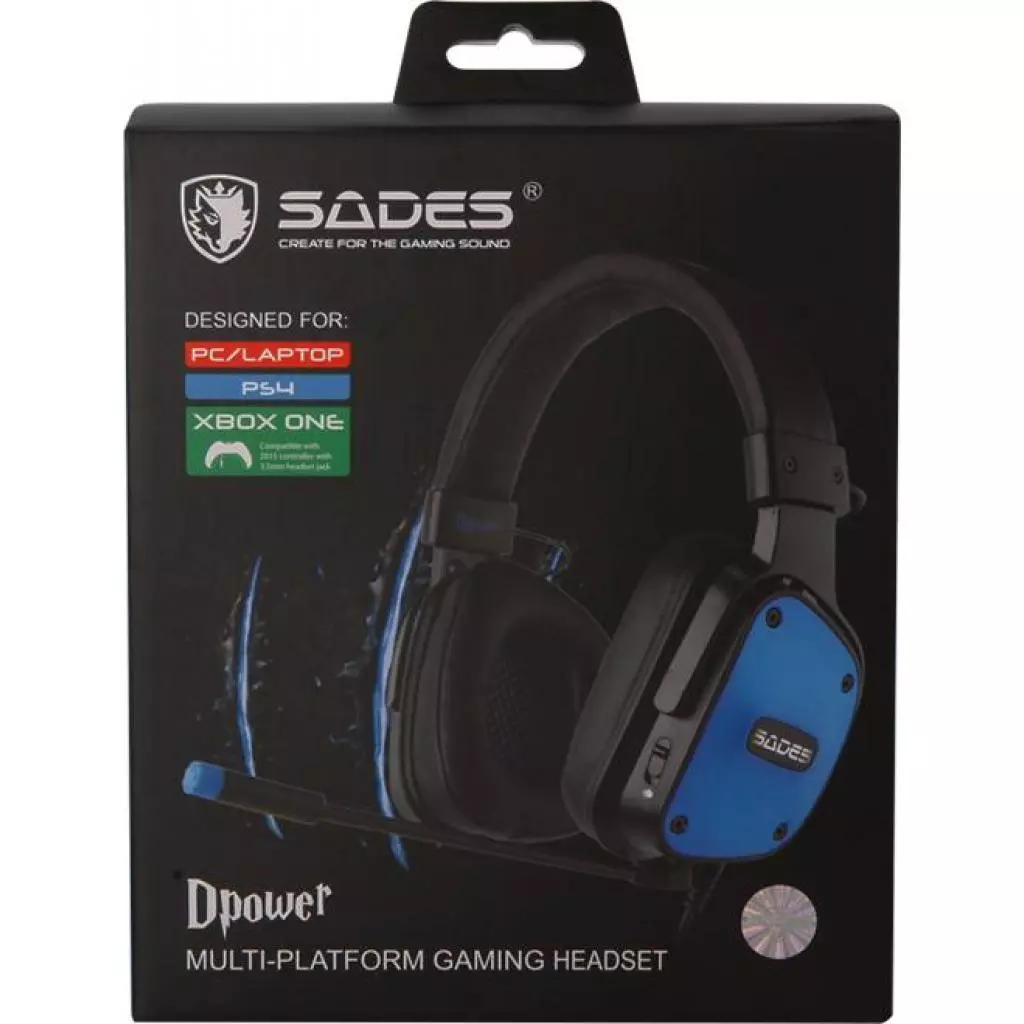 Наушники SADES Dpower Black/Blue (SA722-B-BL) - 9 Наушники SADES Dpower Black/Blue (SA722-B-BL) - 9