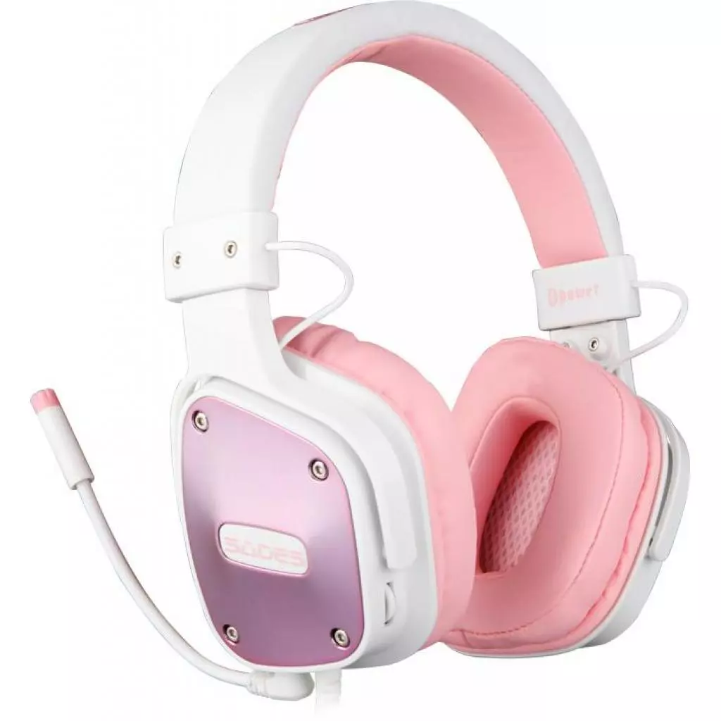 Наушники SADES Dpower White/Pink (SA722-W-P) - 4