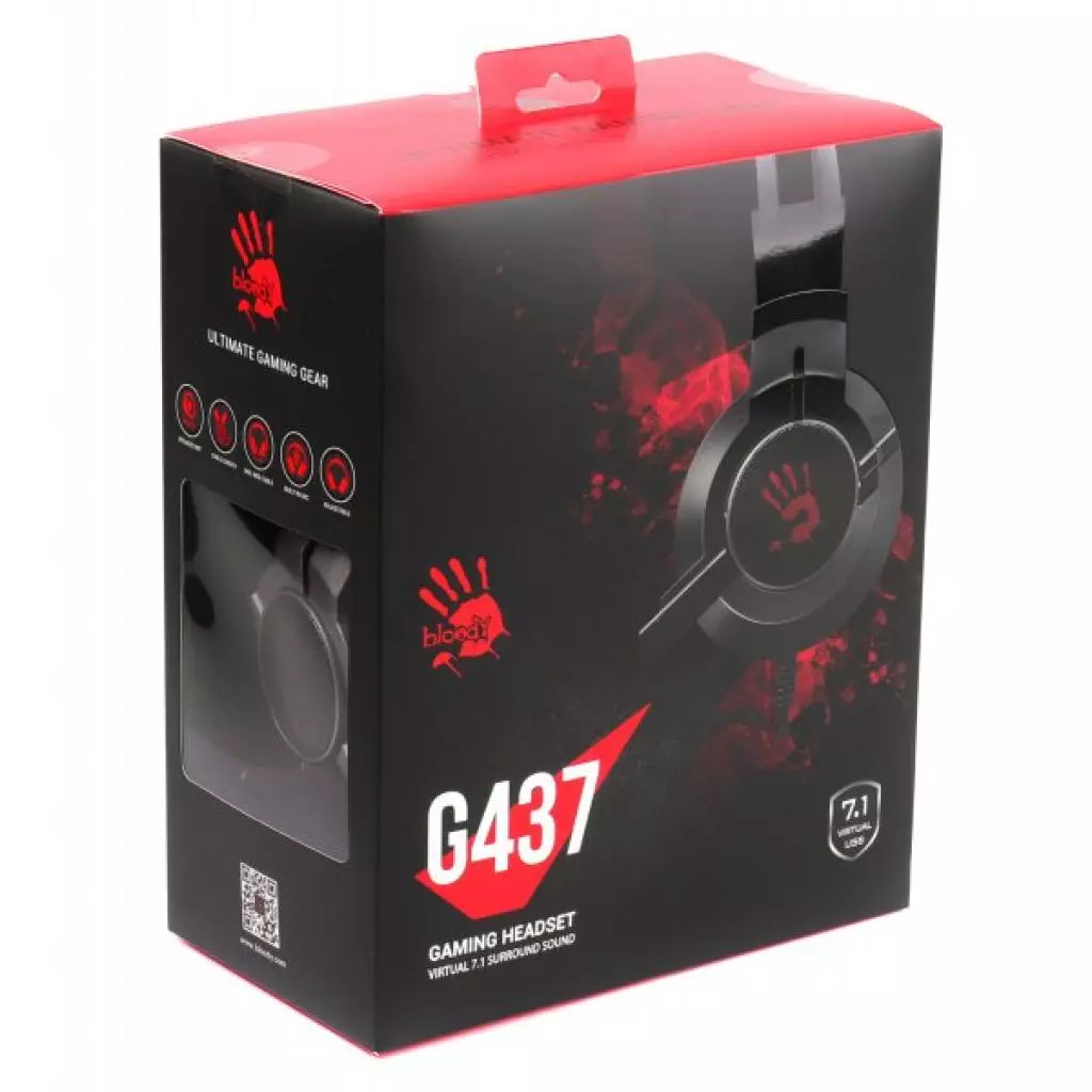 Наушники A4Tech G437 Bloody Black - 3 Наушники A4Tech G437 Bloody Black - 3