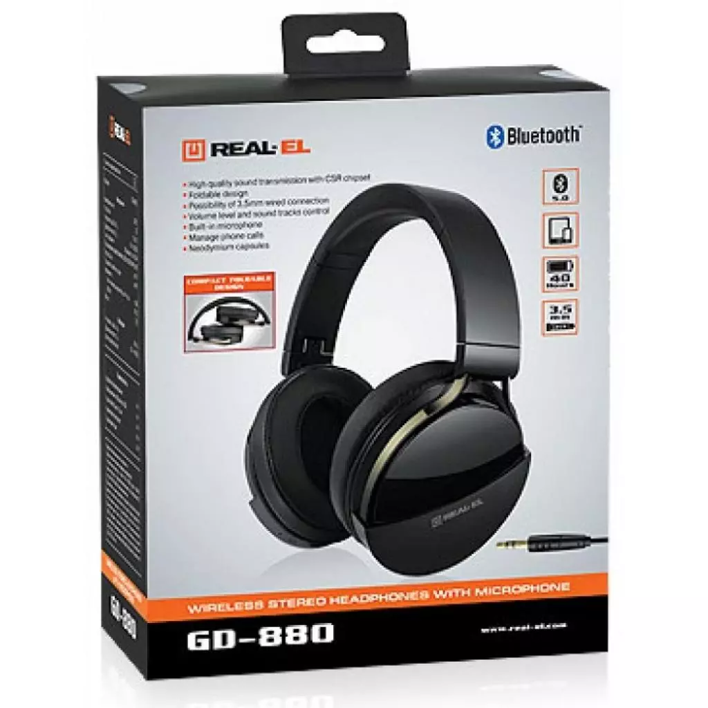 Наушники REAL-EL GD-880 Black - 3 Наушники REAL-EL GD-880 Black - 3