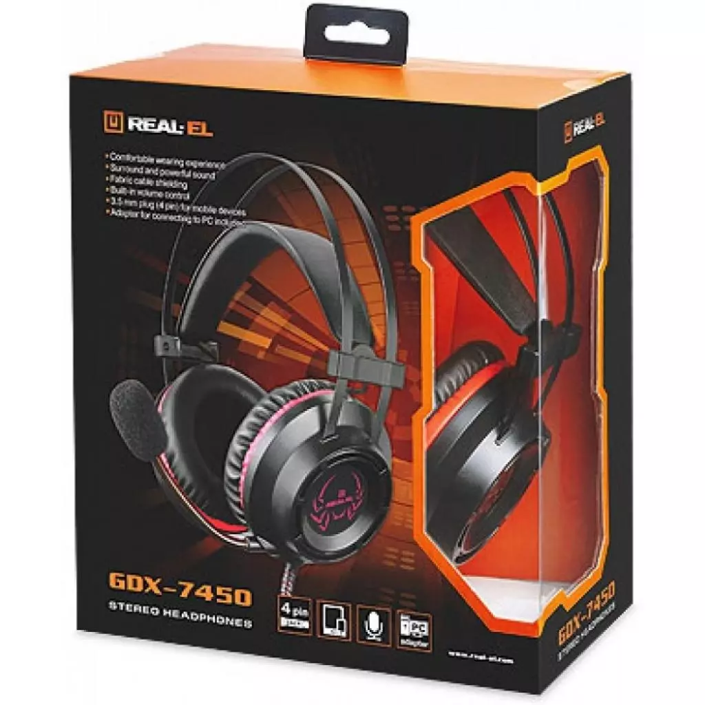 Наушники REAL-EL GDX-7450 Black - 3 Наушники REAL-EL GDX-7450 Black - 3