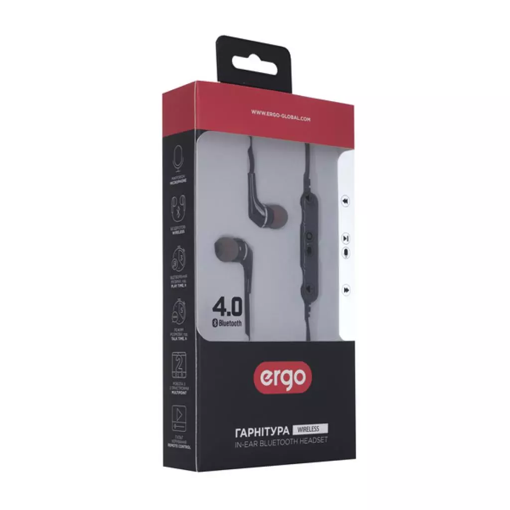 Наушники Ergo BT-800 Black (BT-800BK) - 4