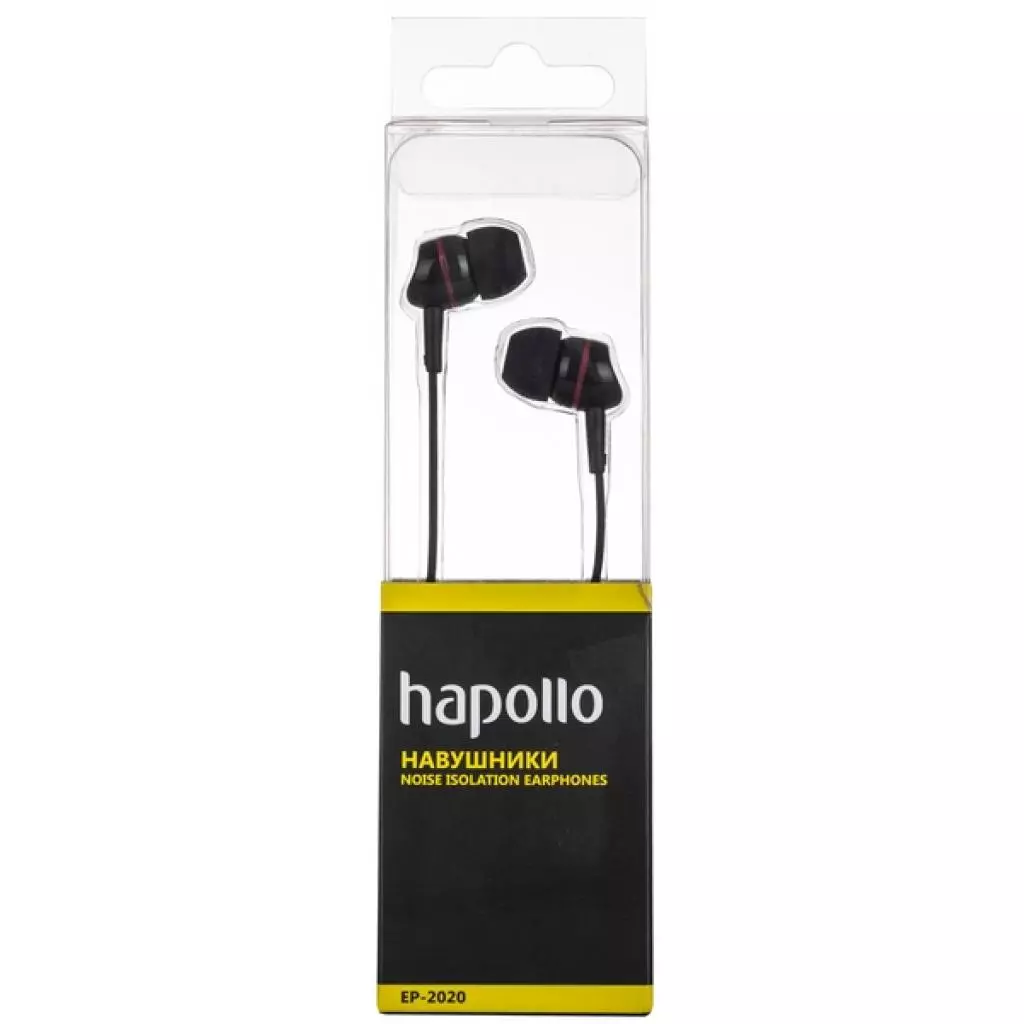 Наушники Hapollo EP-2020 Black - 1 Наушники Hapollo EP-2020 Black - 1