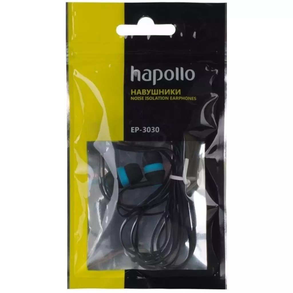 Наушники Hapollo EP-3030 Blue - 2 Наушники Hapollo EP-3030 Blue - 2
