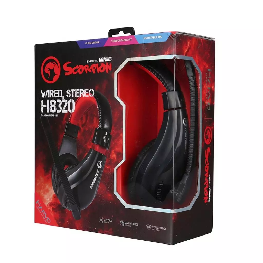 Наушники Marvo H8320 Black-Red - 4