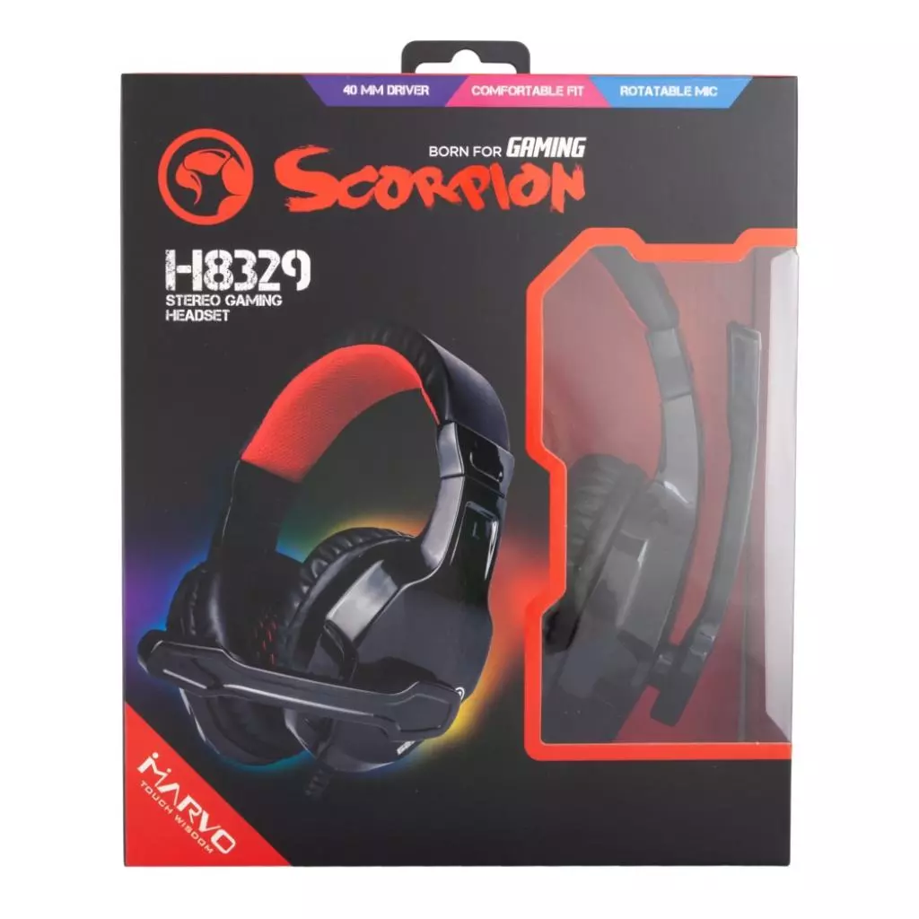 Наушники Marvo H8329 Black-Red - 7 Наушники Marvo H8329 Black-Red - 7