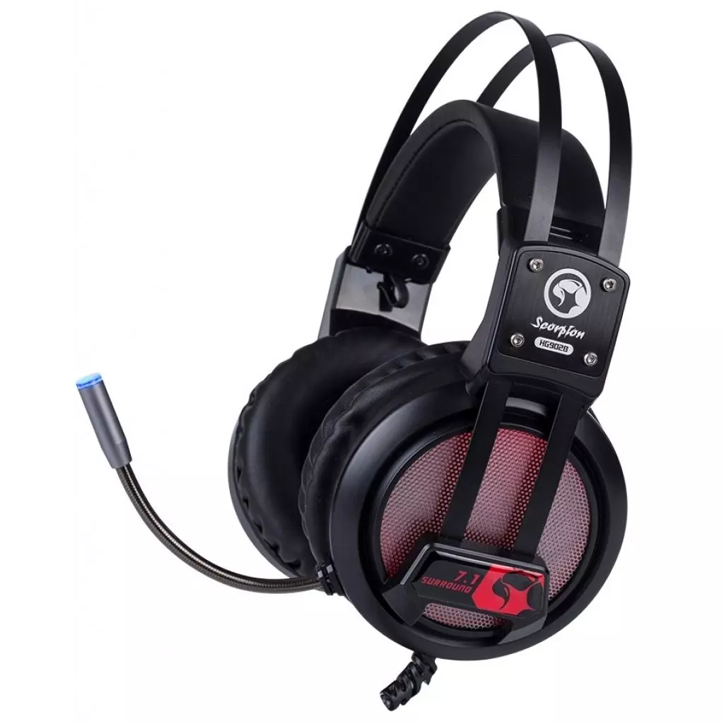 Наушники Marvo HG9028 7colors-LED 7.1 Black (HG9028) - 1 Наушники Marvo HG9028 7colors-LED 7.1 Black (HG9028) - 1