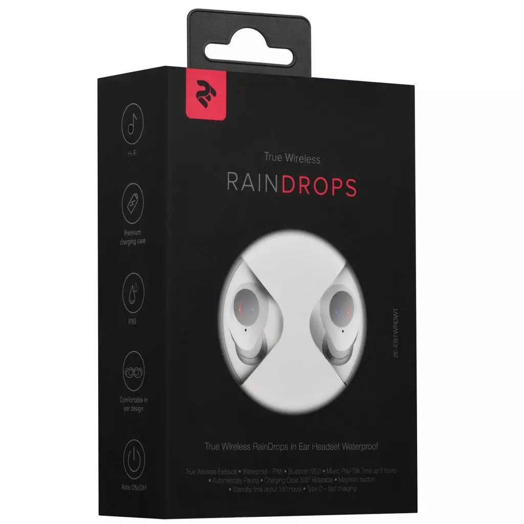 Наушники 2E RainDrops True Wireless Waterproof Mic White (2E-EBTWRDWT) - 4 Наушники 2E RainDrops True Wireless Waterproof Mic White (2E-EBTWRDWT) - 4