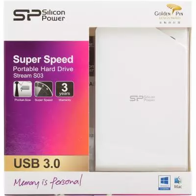 Внешний жесткий диск 2.5" 500GB Silicon Power (SP500GBPHDS03S3W) - 3 Внешний жесткий диск 2.5" 500GB Silicon Power (SP500GBPHDS03S3W) - 3