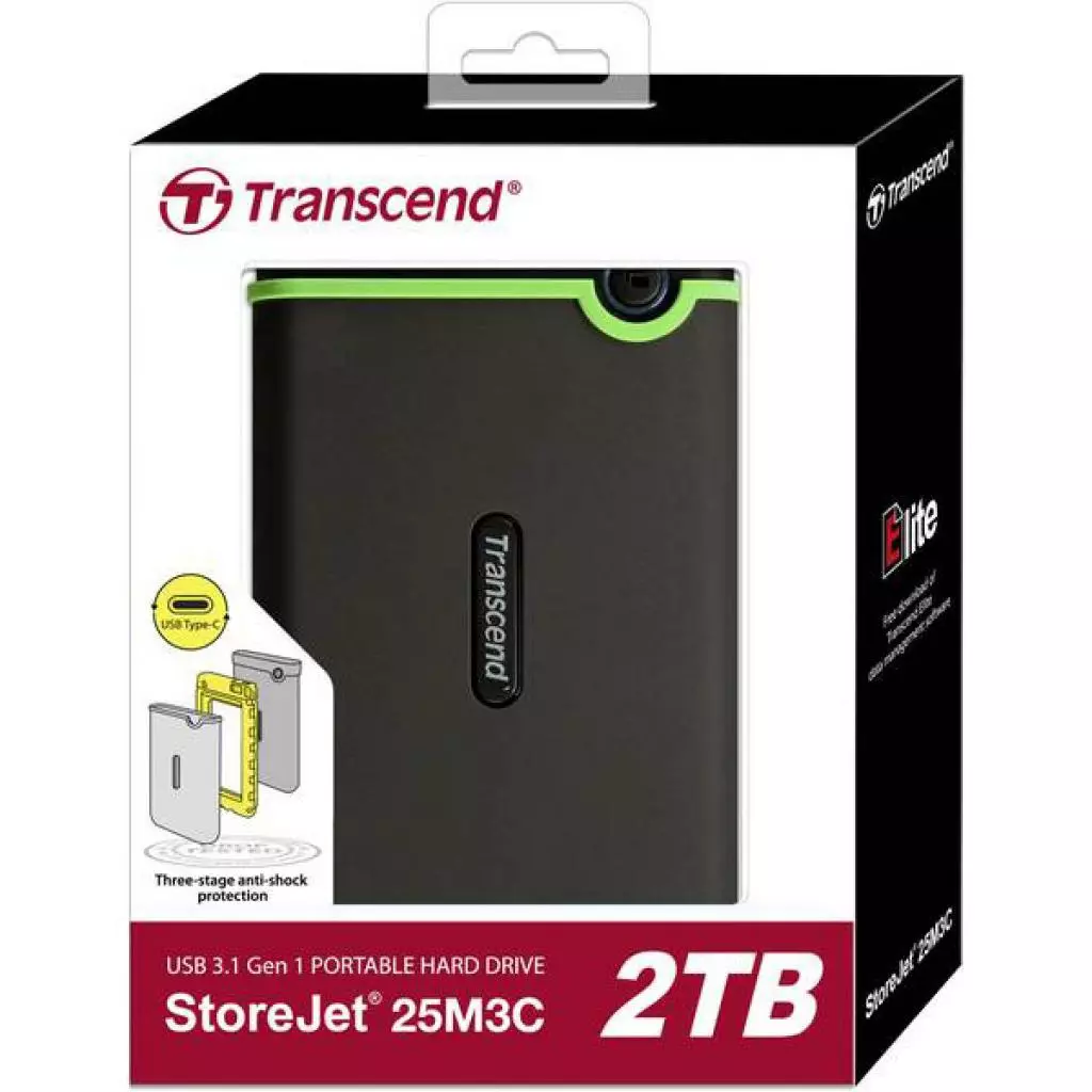 Внешний жесткий диск 2.5" 2TB Transcend (TS2TSJ25M3C) - 3 Внешний жесткий диск 2.5" 2TB Transcend (TS2TSJ25M3C) - 3