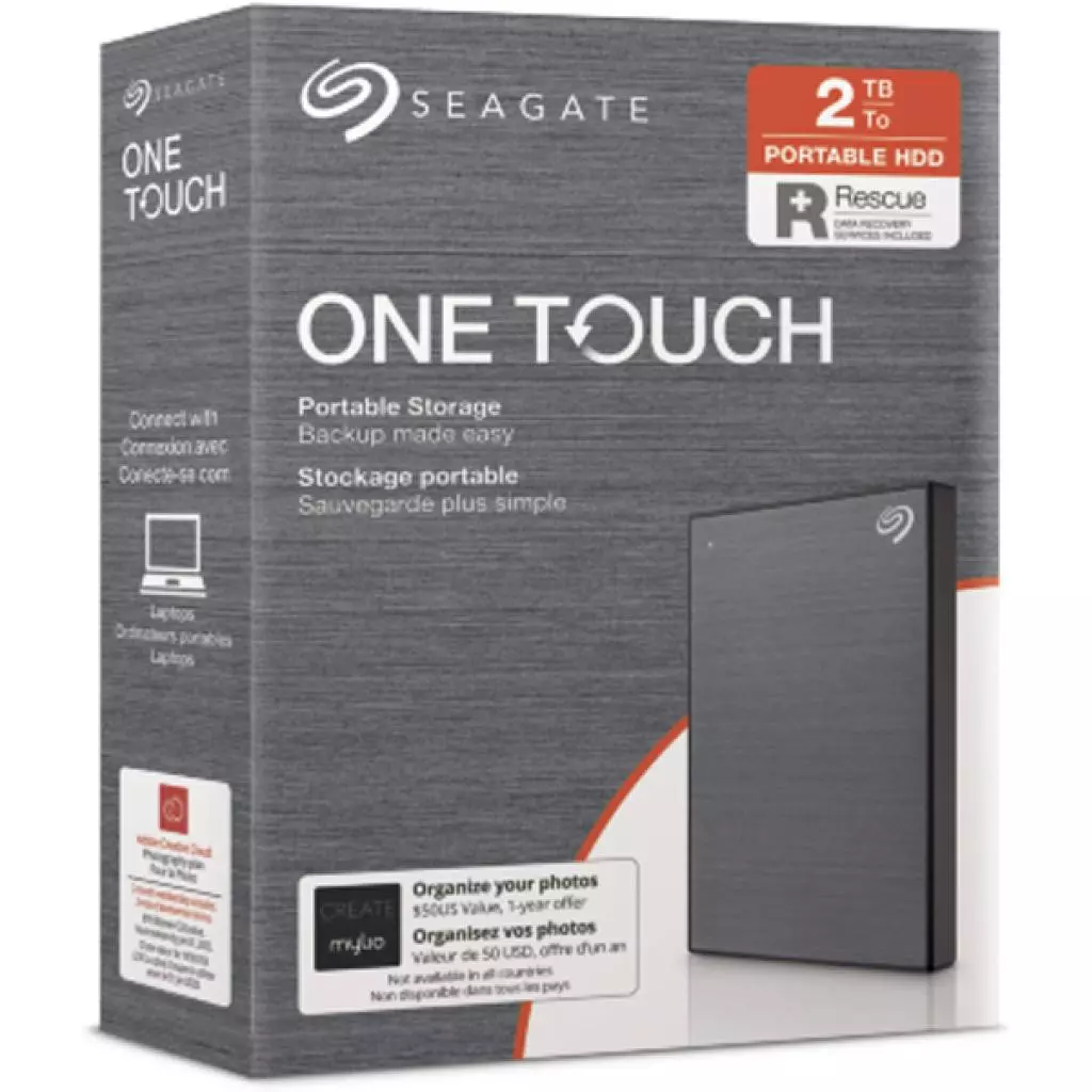 Внешний жесткий диск 2.5" 2TB One Touch USB 3.2 Seagate (STKB2000404) - 7 Внешний жесткий диск 2.5" 2TB One Touch USB 3.2 Seagate (STKB2000404) - 7