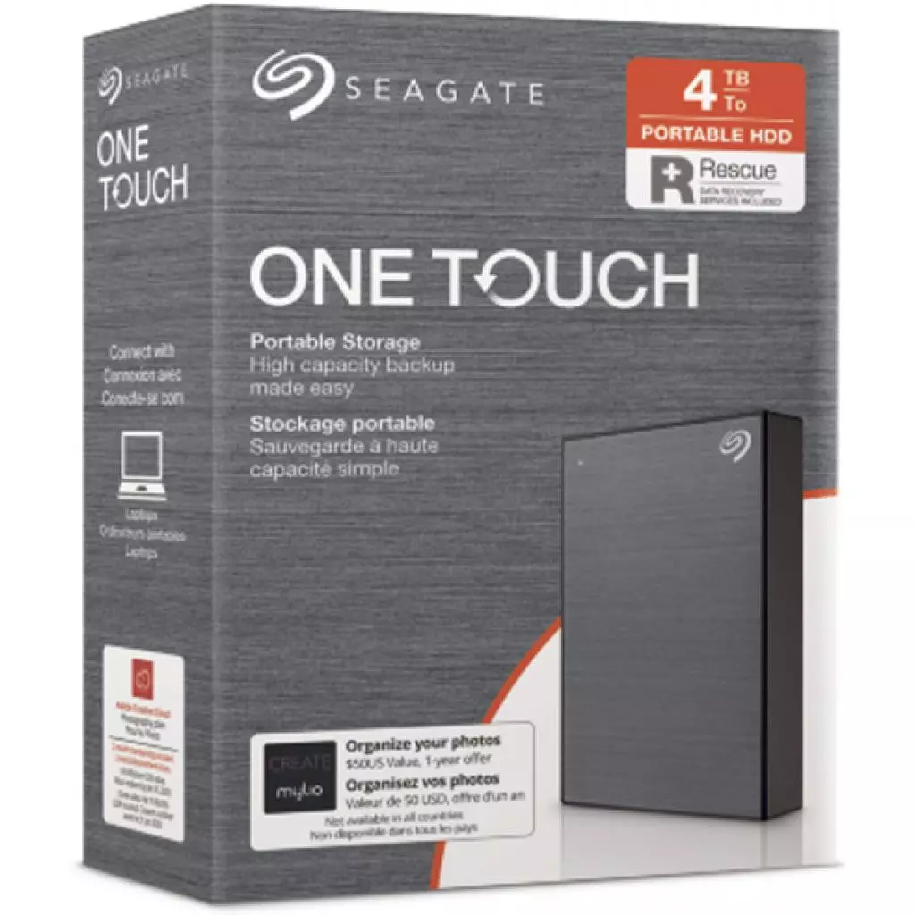 Внешний жесткий диск 2.5" 4TB One Touch USB 3.2 Seagate (STKC4000404) - 7 Внешний жесткий диск 2.5" 4TB One Touch USB 3.2 Seagate (STKC4000404) - 7