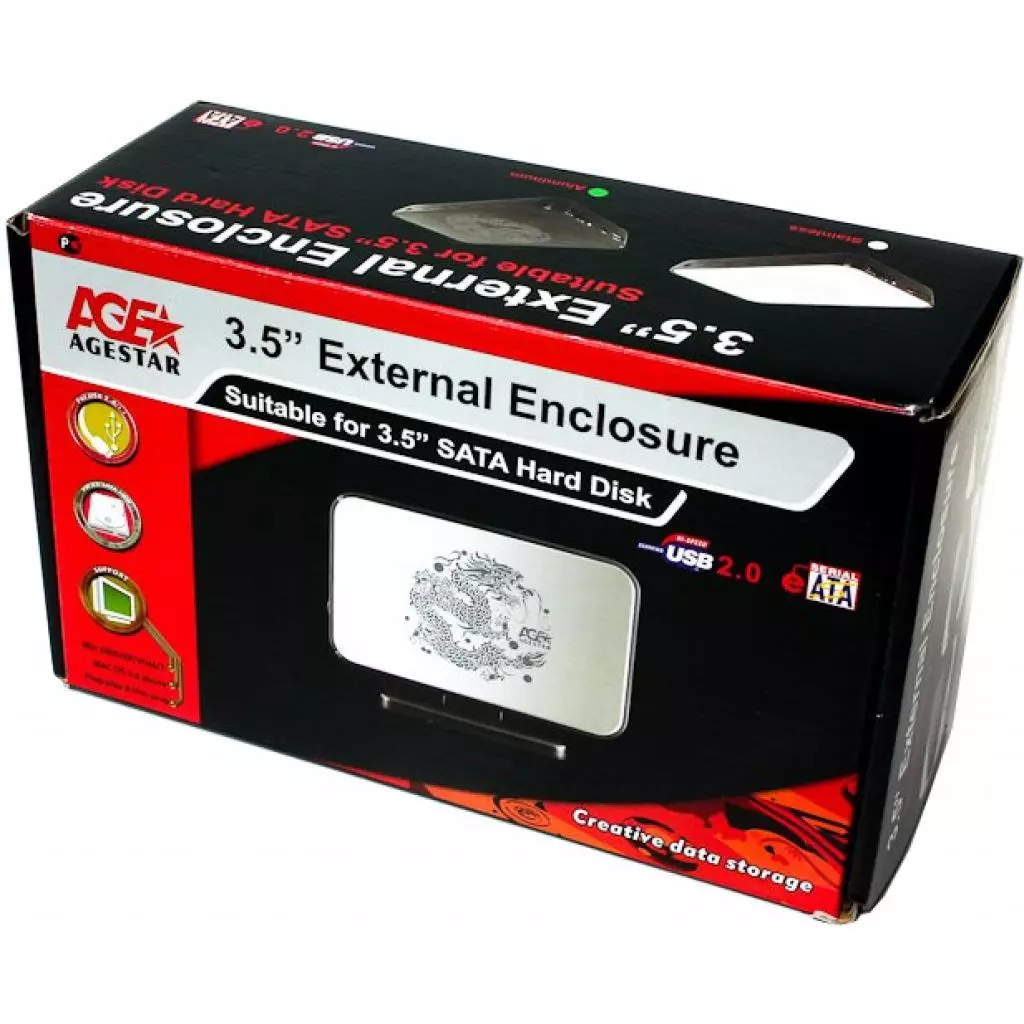 Карман внешний AgeStar SUB 3A8 (Black) - 4 Карман внешний AgeStar SUB 3A8 (Black) - 4