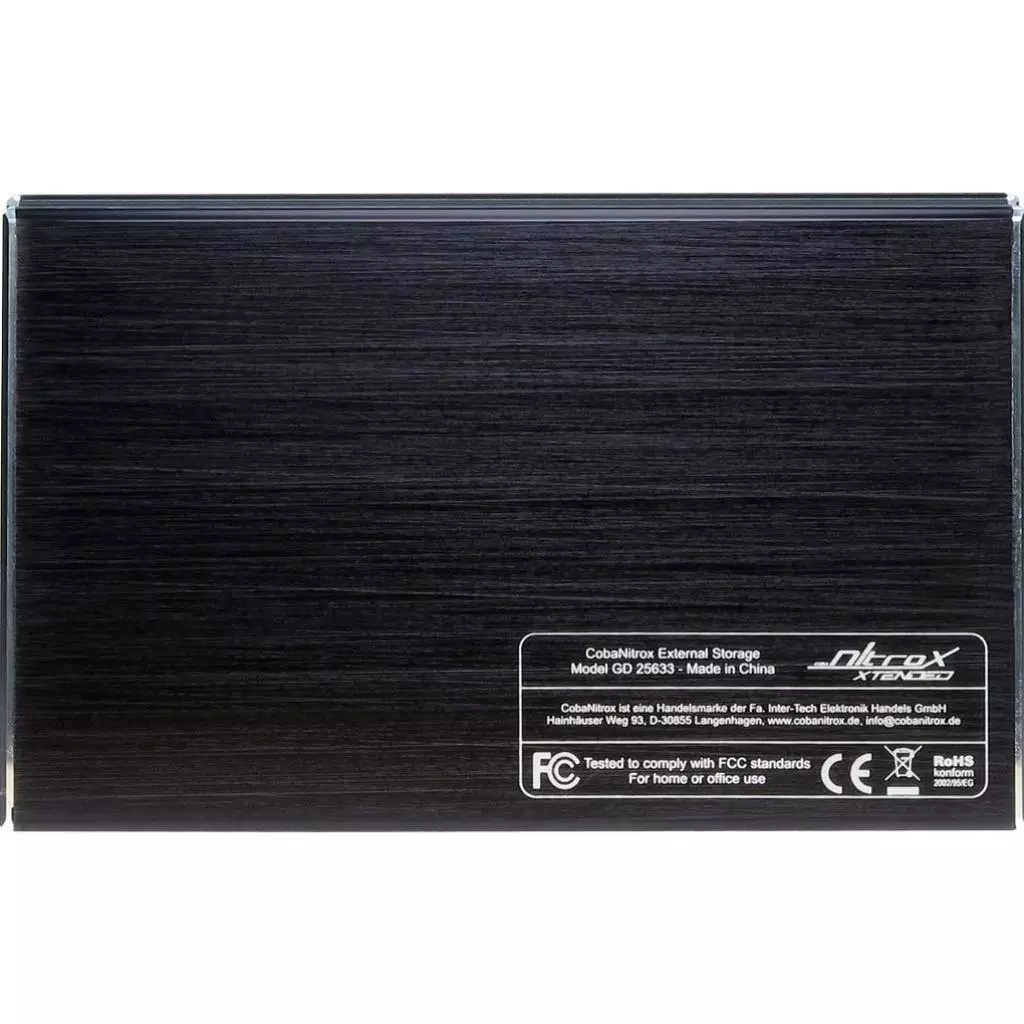 Карман внешний Nitrox 2.5' SATA III, max 4TB, USB 3.0, alum (GD-25633) - 2 Карман внешний Nitrox 2.5' SATA III, max 4TB, USB 3.0, alum (GD-25633) - 2