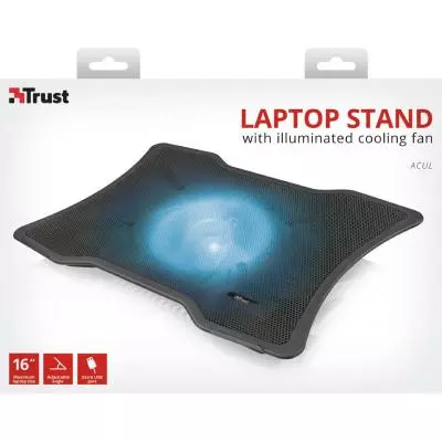 Подставка для ноутбука Trust Acul Laptop Stand with Illiminated cooling fan (21996) - 4 Подставка для ноутбука Trust Acul Laptop Stand with Illiminated cooling fan (21996) - 4