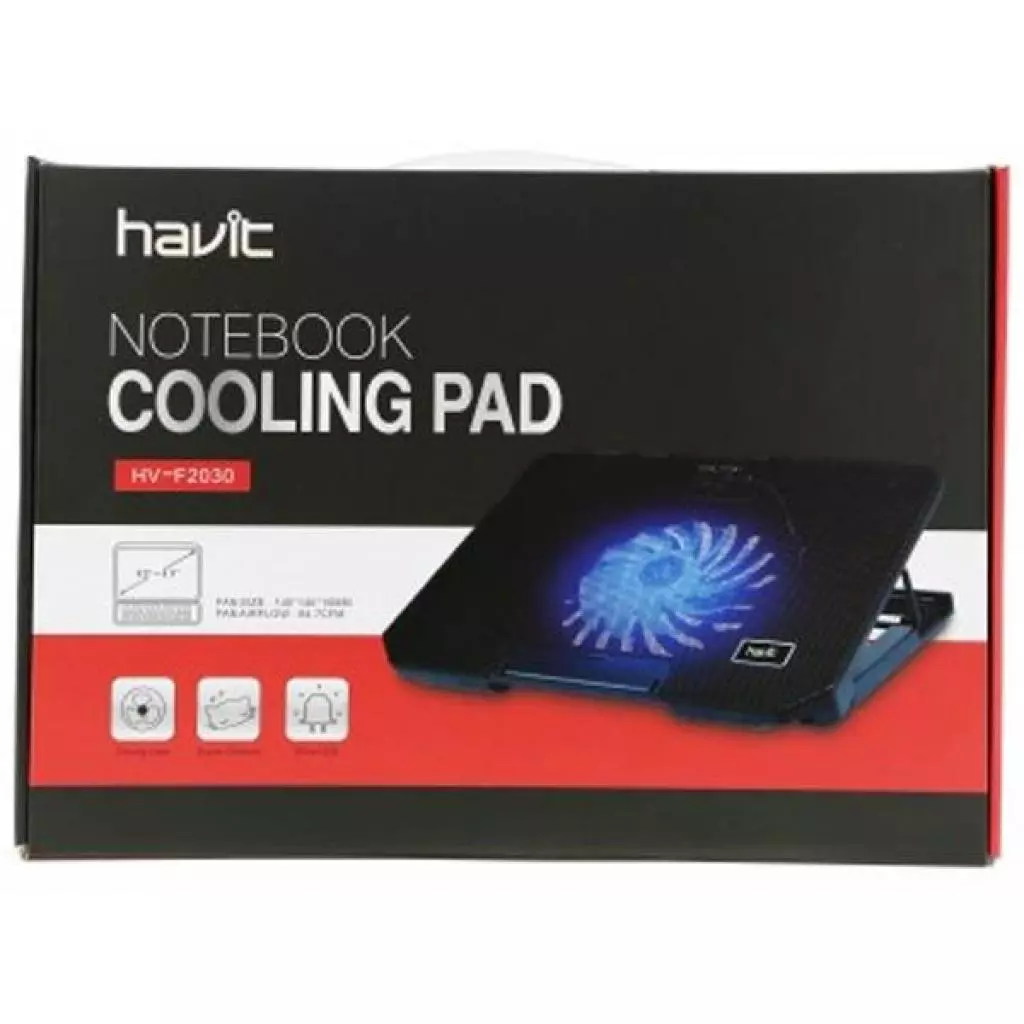 Подставка для ноутбука Havit HV-F2030 USB black (23353) - 4 Подставка для ноутбука Havit HV-F2030 USB black (23353) - 4