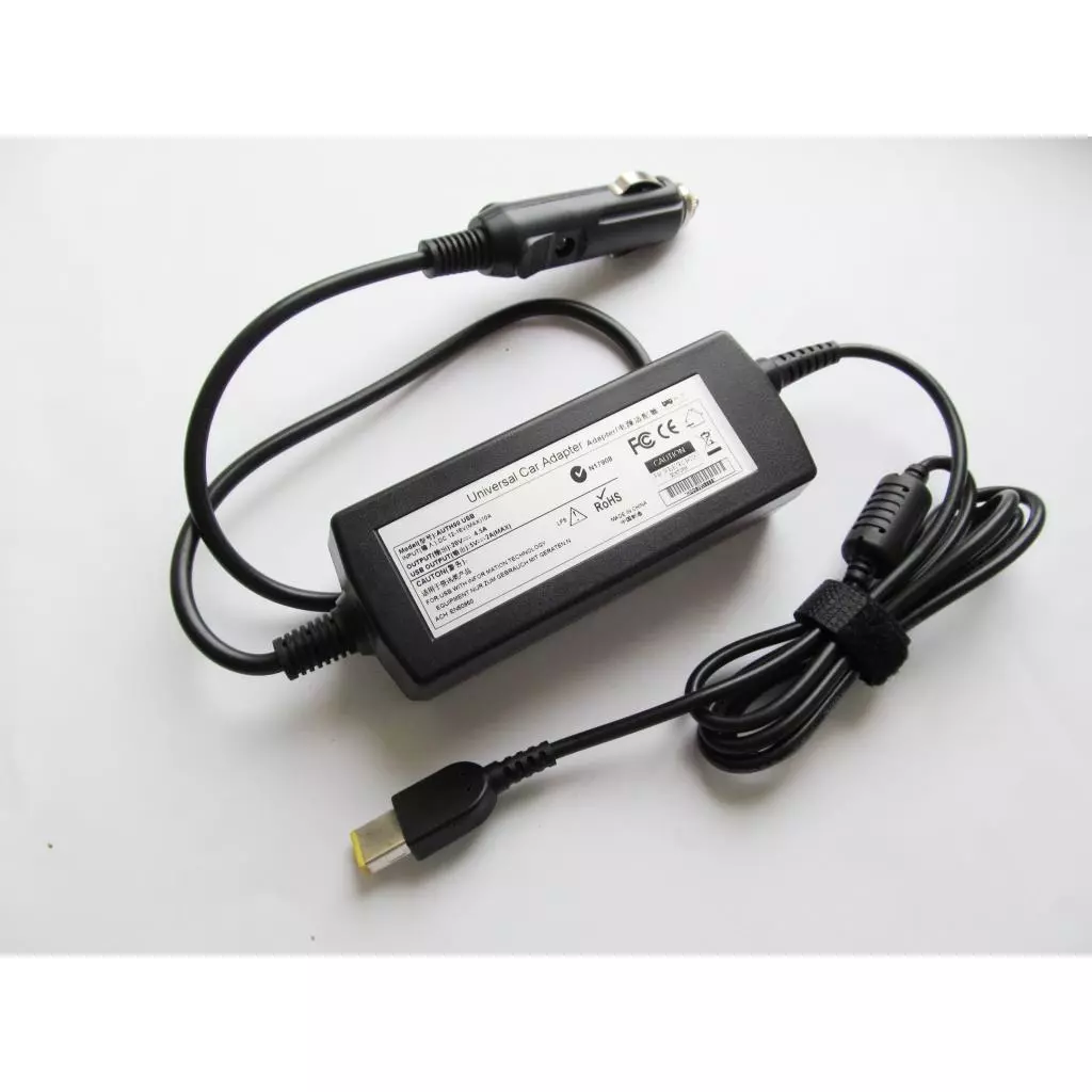 Блок питания к ноутбуку AlSoft [car 12В-16В] Lenovo 90W 20V, 4.5A, разъем прямоугольный + 2 (A40288) - 1