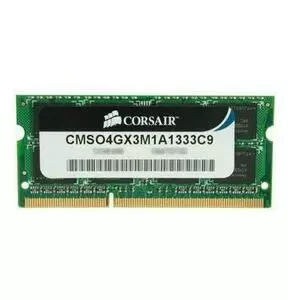 Модуль памяти для ноутбука SoDIMM DDR3 4GB 1333 MHz Corsair (CMSO4GX3M1A1333C9)