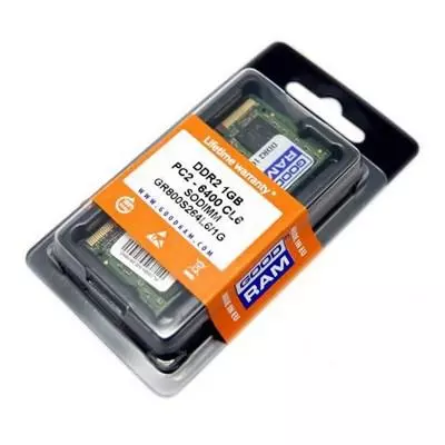 Модуль памяти для ноутбука SoDIMM DDR2 1GB 800 MHz Goodram (GR800S264L6/1G)