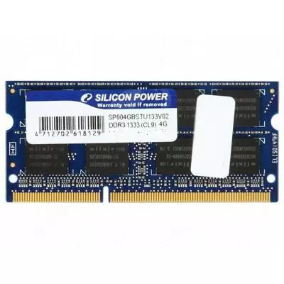 Модуль памяти для ноутбука SoDIMM DDR3 4GB 1333 MHz Silicon Power (SP004GBSTU133V02)