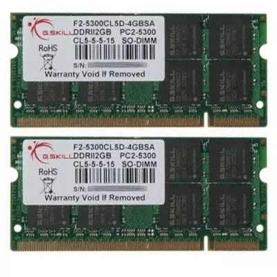 Модуль памяти для ноутбука SoDIMM DDR2 4GB(2x2GB) 667 MHz G.Skill (F2-5300CL5D-4GBSA)