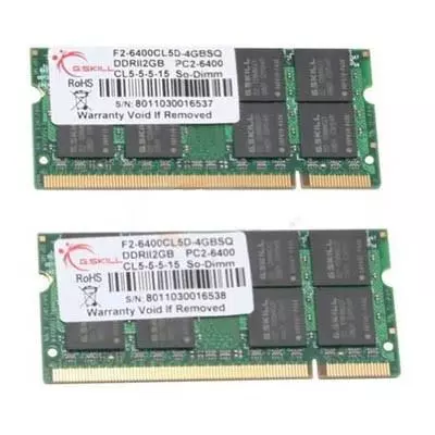 Модуль памяти для ноутбука SoDIMM DDR2 4GB(2x2GB) 800 MHz G.Skill (F2-6400CL5D-4GBSQ)