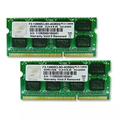 Модуль памяти для ноутбука SoDIMM DDR3 4GB (2x2GB) 1600 MHz G.Skill (F3-12800CL9D-4GBSQ)
