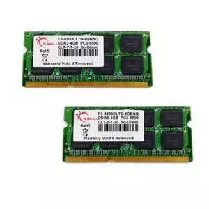 Модуль памяти для ноутбука SoDIMM DDR3 8GB (2x4GB) 1066 MHz G.Skill (F3-8500CL7D-8GBSQ)