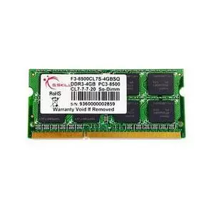 Модуль памяти для ноутбука SoDIMM DDR3 4GB 1066 MHz G.Skill (F3-8500CL7S-4GBSQ)