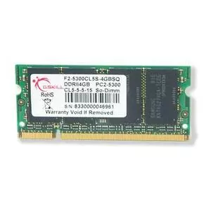 Модуль памяти для ноутбука SoDIMM DDR2 4GB 667 MHz G.Skill (F2-5300CL5S-4GBSQ)