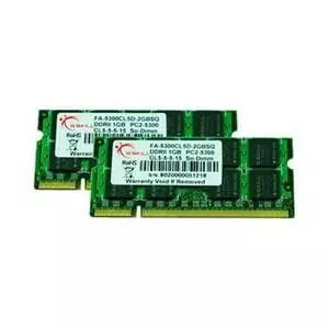 Модуль памяти для ноутбука SoDIMM DDR2 2GB (2x1GB) 667 MHz G.Skill (FA-5300CL5D-2GBSQ)