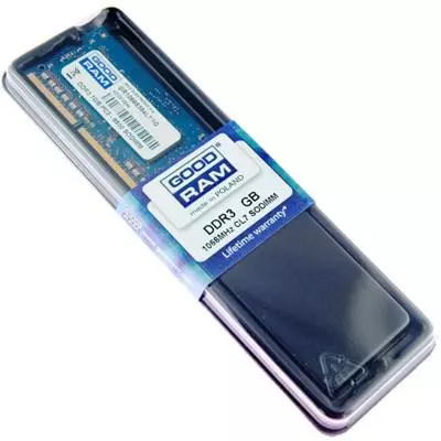 Модуль памяти для ноутбука SoDIMM DDR3 4GB 1066 MHz Goodram (W-AMM10664GB9 / W-AMM10664G)