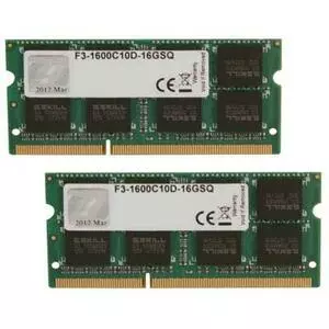 Модуль памяти для ноутбука SoDIMM DDR3 16GB (2x8GB) 1600 MHz G.Skill (F3-1600C10D-16GSQ)