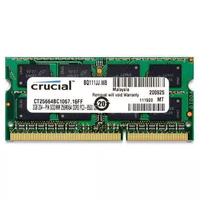 Модуль памяти для ноутбука SoDIMM DDR3 2GB 1066 MHz Micron (CT25664BC1067)