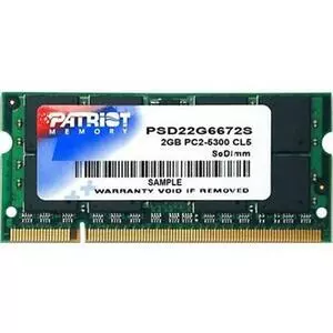 Модуль памяти для ноутбука SoDIMM DDR2 2GB 667 MHz Patriot (PSD22G6672S)